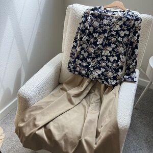 Zara Floral Fall/Autumn Long Sleeve Top